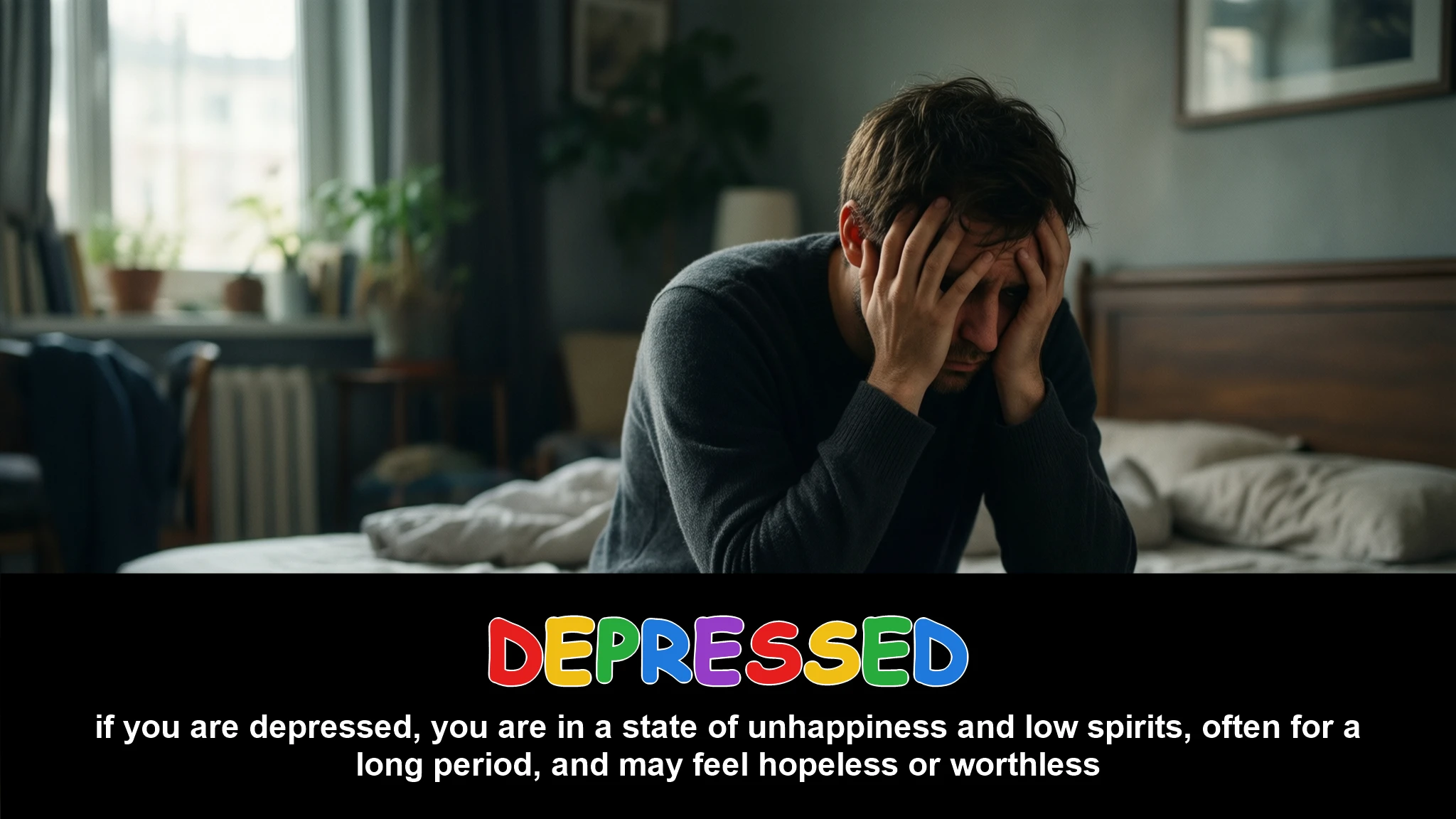English Illustration for depressed